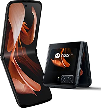 Motorola Razr 2022 Dual-SIM 256GB ROM   8GB RAM (GSM Only | No CDMA) Factory Unlocked 5G Smartphone (Satin Black) - International Version