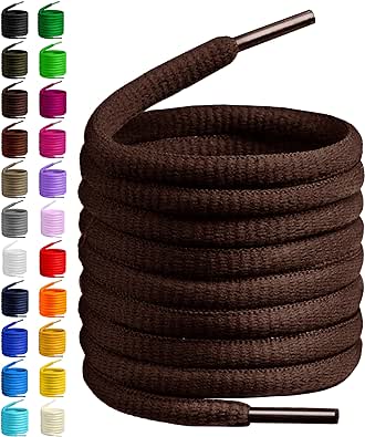 BIRCH's Oval Shoelaces 27 Colors Half Round 1/4" Shoe Laces 4 Different Lengths