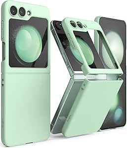 Ringke Slim Compatible with Samsung Galaxy Z Flip 5 5G Case, Solid Color Soft-Feel Coating Scratch Resistant Protective Cover - Mint