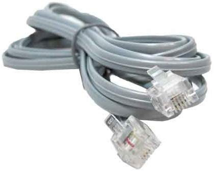 RJ11 6P4C Straight Telephone Cable for Data(50 Feet)