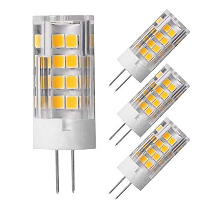 REELCO G4 5W Bi-pin Base LED Light Bulb G4 Base AC DC 12V Warm White 2700K Landscape lighting Equivalent 40w T3 Halogen Bulb 4-Pack