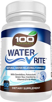 Water Rite: Natural Diuretic Water Pills, Advanced Water Loss Supplement, Water Away with Dandelion, Potassium, Green Tea & Cranberry, Vitamin B-6 and More, From 100 Naturals