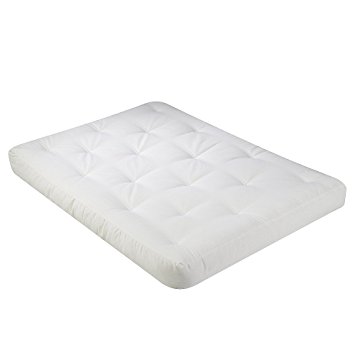 Serta Pinehurst  Double Sided Cotton and Foam Full Futon Mattress, Natural, Made in the USA