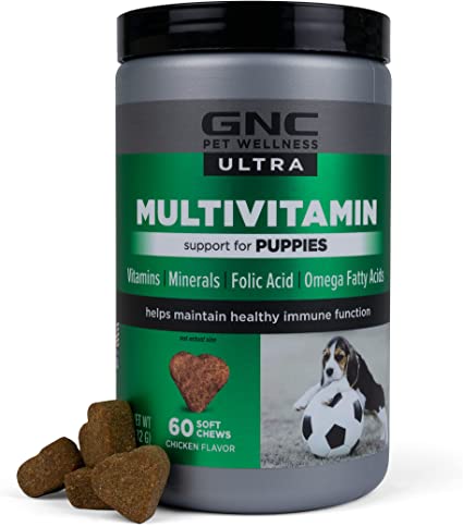 GNC Ultra for Pets Multivitamin Chicken Flavor Soft Chews for Puppies, Count of 60,FF13696