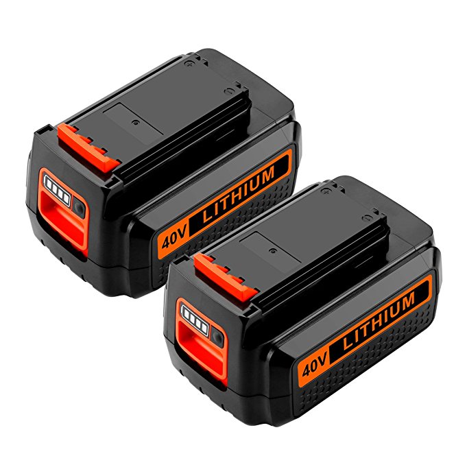 ANTRobut 2500mah 40V LBXR2036 Lithium MAX Replacement Battery for Black & Decker LBX2040 LBX36 LBXR36 Black and Decker 40 volt Battery(2Pack)