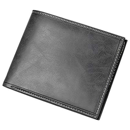 Men's Multi-slot Bill Wallet PU Leather ID Credit Card Photo Holder Bifold