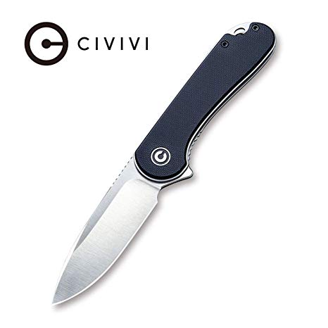 CIVIVI Knives Elementum Folding Pocket Knife 2.96" D2 Satin Blade,G-10 Handles C907A (Black)