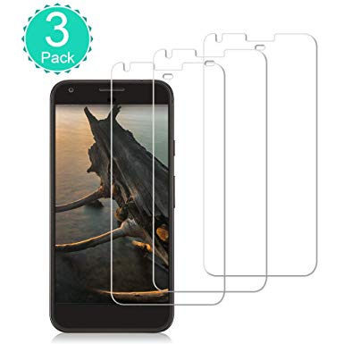 [3 Pack] BBInfinite Google Pixel Screen Protector Ultra-Transparent/9H Anti-Scratch/Tempered Glass/2.5D Round/Edge Bubble-Free/Mounting Glass Film Replacement Compatible with Google Pixel 5.0 inch