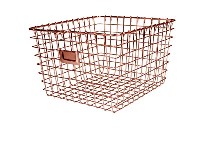 Spectrum Diversified Wire Storage Basket, Medium, Copper