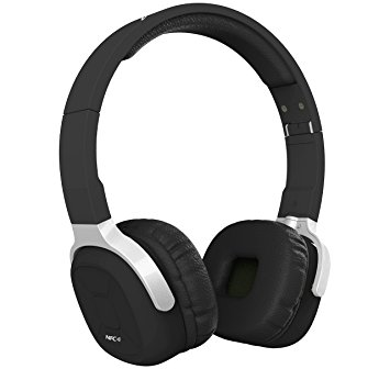 iRunzo NFC Wireless Bluetooth Headset Headphone CSR 4.0 45H Playtime 60H Talktime Bass Stereo Foldable Microphone Sport Pedometer Track APP 3.5mm AUX Cord for iPhone Samsung iPad