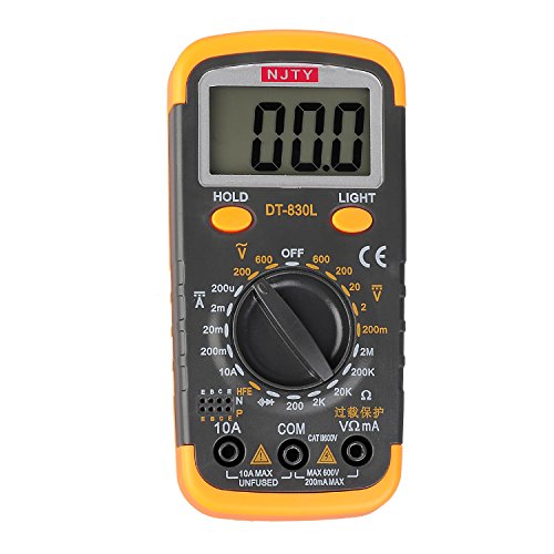 ELIKE 830L Digital Multimeter with hFE, Back Light, Data Hold and Overload Protection