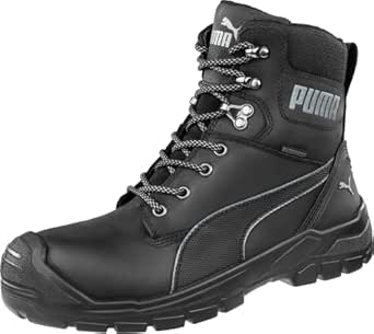 PUMA Men's 7" Conquest Zip Wp Industrial Boot, Black, 10