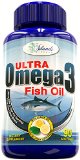 Omega 3 Fish Oil 2600mg Maximum Strength Pills With Lemon Oil For No Fish Burps or Aftertaste 650mg DHA  860mg EPA Molecularly Distilled Triglycerides and Best Fatty Acid Supplements - 90 Capsules