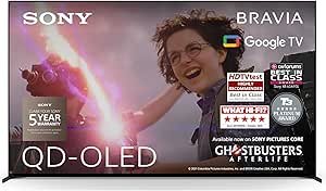 Sony BRAVIA XR, XR-55A95L, 55 Inch, QD-OLED, Smart TV, 4K HDR, Google TV, ECO PACK, BRAVIA CORE, Perfect for PlayStation5, Seamless Edge Design, 5 Year Warranty