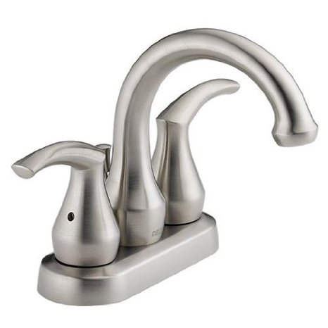 Andover 4 in. Centerset 2-Handle Bathroom Faucet in Stainless by Delta