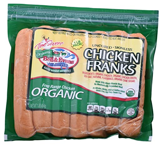 Bell & Evans, Chicken Franks Organic, 16 Ounce