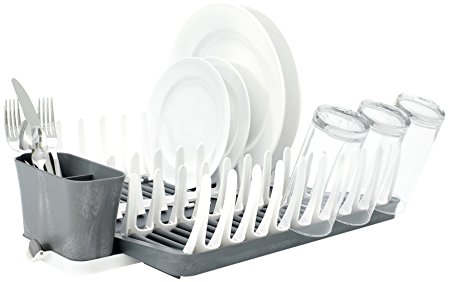 Full Circle Smart Rack foldable dish rack, Bright Graphite