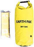 Earth Pak Waterproof Dry Bag 10L With Shoulder Strap 9733 Roll Top Dry Compression Sack Keeps Valuables Dry for Kayaking Beach Rafting Boating Hiking Camping Snowboarding 9733 Perfect Idea for Unique Camping Gifts