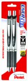 Pentel EnerGel Deluxe RTX Retractable Liquid Gel Pen 07mm Metal Tip Black Ink 2 Pack BL77BP2A