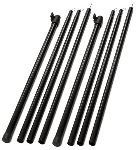 Andes Set Of 2 Universal Telescopic Adjustable Steel Tent/Awning Poles 180-220cm