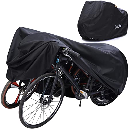 Ohuhu Bike Cover Waterproof XL/XXL for 2 or 3 Bikes Outdoor Storage Windproof Bicycle Covers for Mountain Bike Road Bike