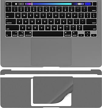 CaseBuy Palm Rest Protector for MacBook Pro 13 inch 2022 2021 2020 Release A2338 M2 M1 A2289 A2251, Full Body Palm Guard with Trackpad Cover for MacBook Pro 13", Space Grey