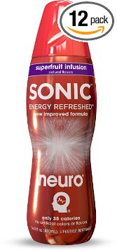 Neuro Sonic Drink, Super Fruit Infusion, 14.5 Ounce (Pack of 12)