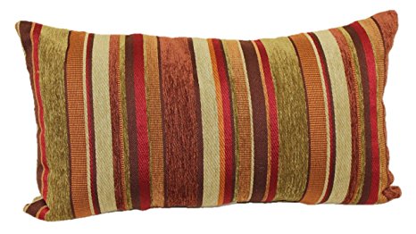 Brentwood Originals 2073 Carnival Stripe Toss Pillow, 14 by 24-Inch, Shiraz