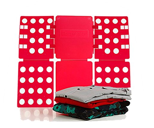 Go Plus the 4th Generation Adjustable Magic Fast Folder Clothes T-shirts Folding Board (Red)