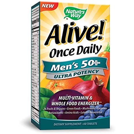 Nature's Way Alive Once Daily Men's 50  Ultra Potency Tablets, 60