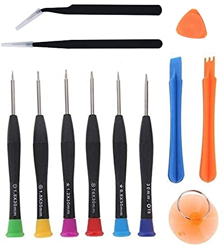 Catchex Laptop and Mobile Repairing and Opening Screwdriver Tool Kit for iPhone, MacBook, Laptops, Camera, Multi-Color, (12 PCs)