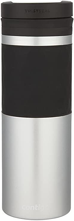 Contigo THERMALOCK TwistSeal Glaze Stainless Steel Travel Mug with Ceramic, 16 oz, Silver