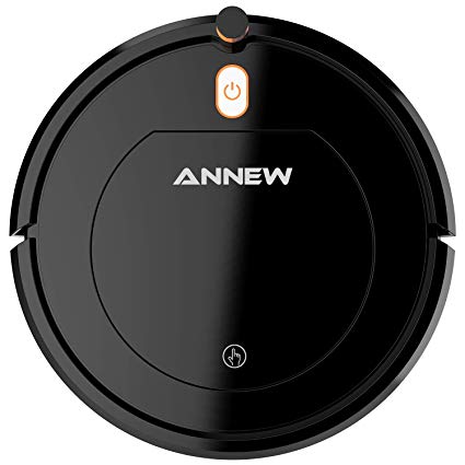 ANNEW Robot Vacuum Cleaner Robotic Vacuum Remote Controller 3 Cleaning Modes Anti-Fall HEPA Filter Good for Pet Hair Carpets Hard Floors