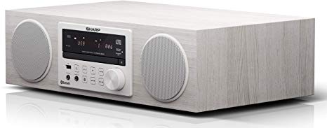 Sharp XL-BB20D(WH) 100W All-In-One Micro Hi-Fi Audio System with DAB  FM Radio, Bluetooth in & out, CD, USB MP3 Playback/Charging & Remote Control - Light Oak