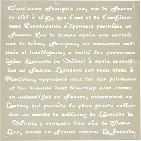 Deco Art Americana Decor Stencil, Old French Script