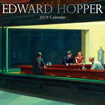2019 Wall Calendar - Edward Hopper Art Calendar, 12 x 12 Inch Monthly View, 16-Month, Famous Artists and Artworks Theme, Includes 180 Reminder Stickers