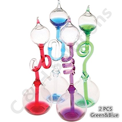 Colorful Office Thinking Hand Boiler, Glass Science Energy Transfer, Children Science Experiment, Love Birds Color Meter Hand Boiler, 2 Pcs (Gree&Blue) By C&H