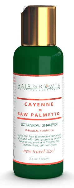 Hair Growth Botanical Renovation Sulfate-Free Scalp Stimulating Shampoo 34 0z  100 Ml Cayenne and Saw Palmetto Cayenne and Saw Palmetto Travel Size