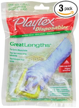 Playtex Great Lengths Disposable Glove - 30ct Pouch (Pack of 3)