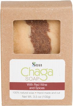 Sayan Siberian Chaga Mushroom Soap with Red Wine and Spices - All Natural and Handmade (3.5 oz)