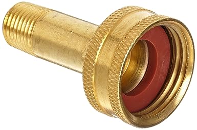 Anderson Metals-07420-1208 Brass Garden Hose Fitting, Swivel, 3/4"NPT Female Hose ID x 1/2" GHT Male Pipe