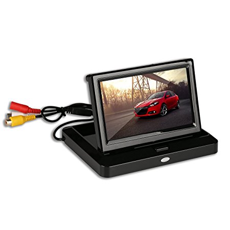 5 inch HD 800x480 Pixels Foldable Digital TFT LCD Car Rearview Monitor For Car Rear View Backup Camera,CCTV Camera DVD