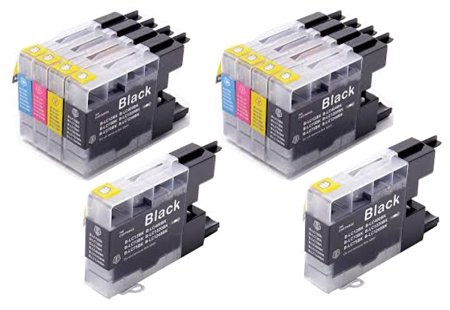 10 Pack - Toners & More ® Compatible Inkjet Cartridge Set for Brother LC-75 LC75 LC71 LC-71 LC 75, LC-75BK Black, LC-75C Cyan, LC-75M Magenta, LC-75Y Yellow, Compatible with Brother MFC-J6510DW, MFC-J6710DW, MFC-J6910DW, MFC-J280W, MFC-J425W, MFC-J430W, MFC-J435W, MFC-J5910DW, MFC-J625DW, MFC-J825DW, MFC-J835DW
