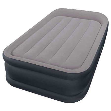 Intex Deluxe Pillow Rest Raised Air Bed Single Size inc Pump #67732