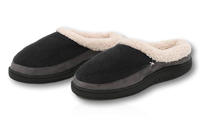 Pembrook Men’s Slippers – Comfortable Memory Foam   Wool. Indoor and Outdoor Non-Skid Sole