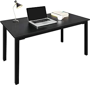 YSSOA Black Home Office Computer Desk for Working, Studying, Writing or Gaming