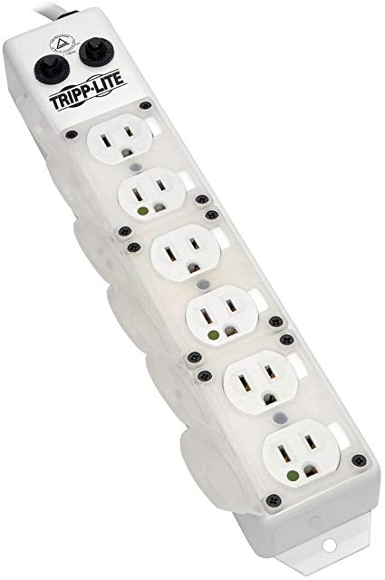 Tripp Lite Medical-Grade Power Strip, 6 15A Hospital-Grade Outlets, 15ft. Cord, UL 1363A, (PS-615-HG-OEM)