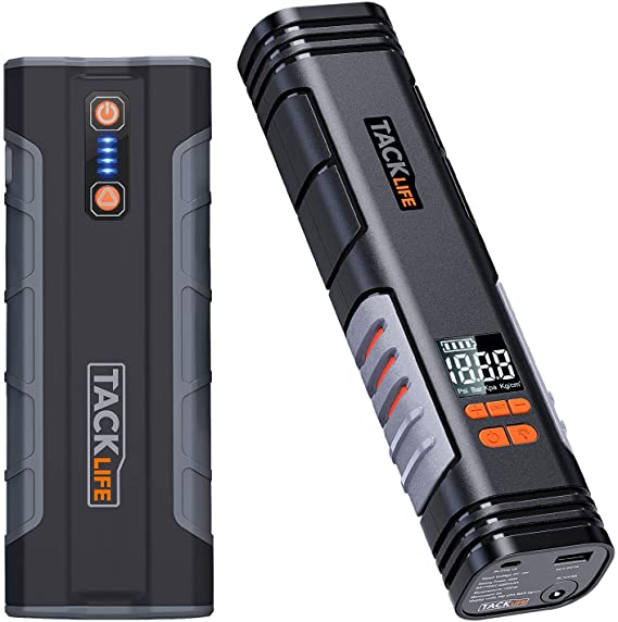 TACKLIFE T8 MAX Jump Starter 1000A 20000mAh & X1 Compact Tire Inflator