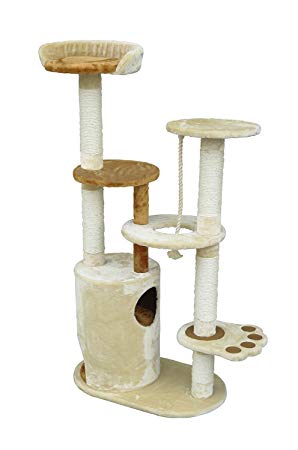PawHut 55" Cat Tree Condo Scratching Post Furniture Scratcher House