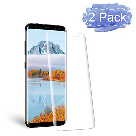 Galaxy S8 Screen Protector, Auideas [Error Proof Bubble Free] Tempered Glass Film Screen Protector for Samsung Galaxy S8 [2 Pack]